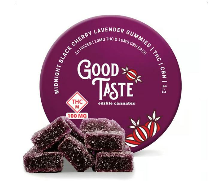 1:1:1 CBN/CBD/THC Black Cherry Lavendar Gummies 10pk