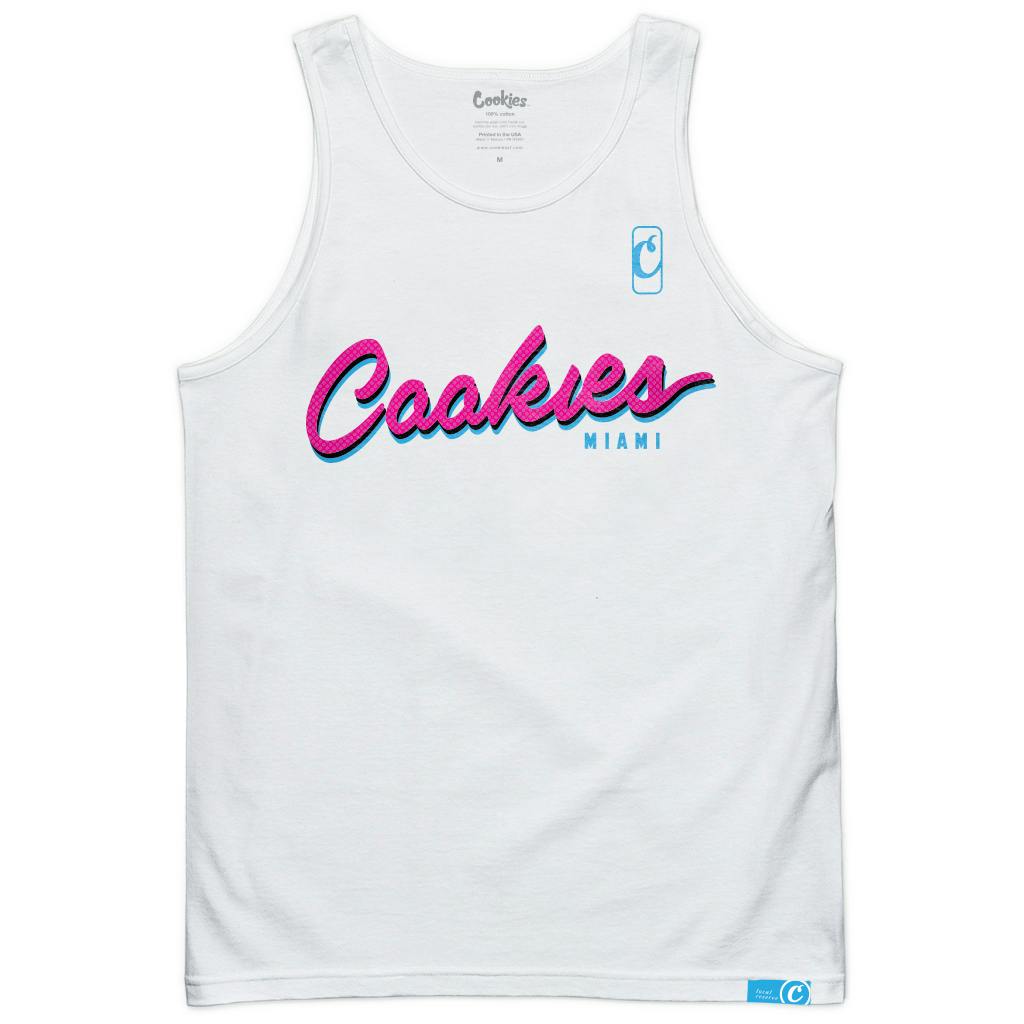 Cookies - Heat City Miami Script - Tank - White/Fuchsia - 2XL