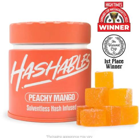 PEACHY MANGO | 100 MG | 20 PACK HASH ROSIN GUMMIES