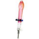 Fumed Glass Honey Dab Straw | Titanium Tip | 5.75"