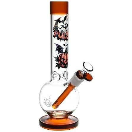 Pulsar | Halloween Round Ball Glass Water Pipe 11.75"
