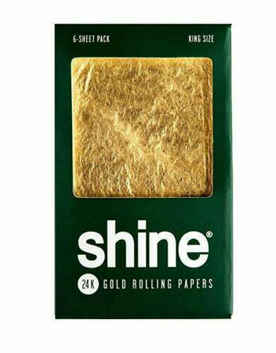 SHINE 24K GOLD KING SIZE ROLLING PAPERS 6PK