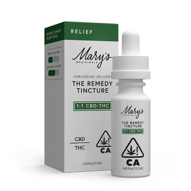 Mary's Medicinals The Remedy Relief 1:1 200mg THC/CBD Tincture Rec