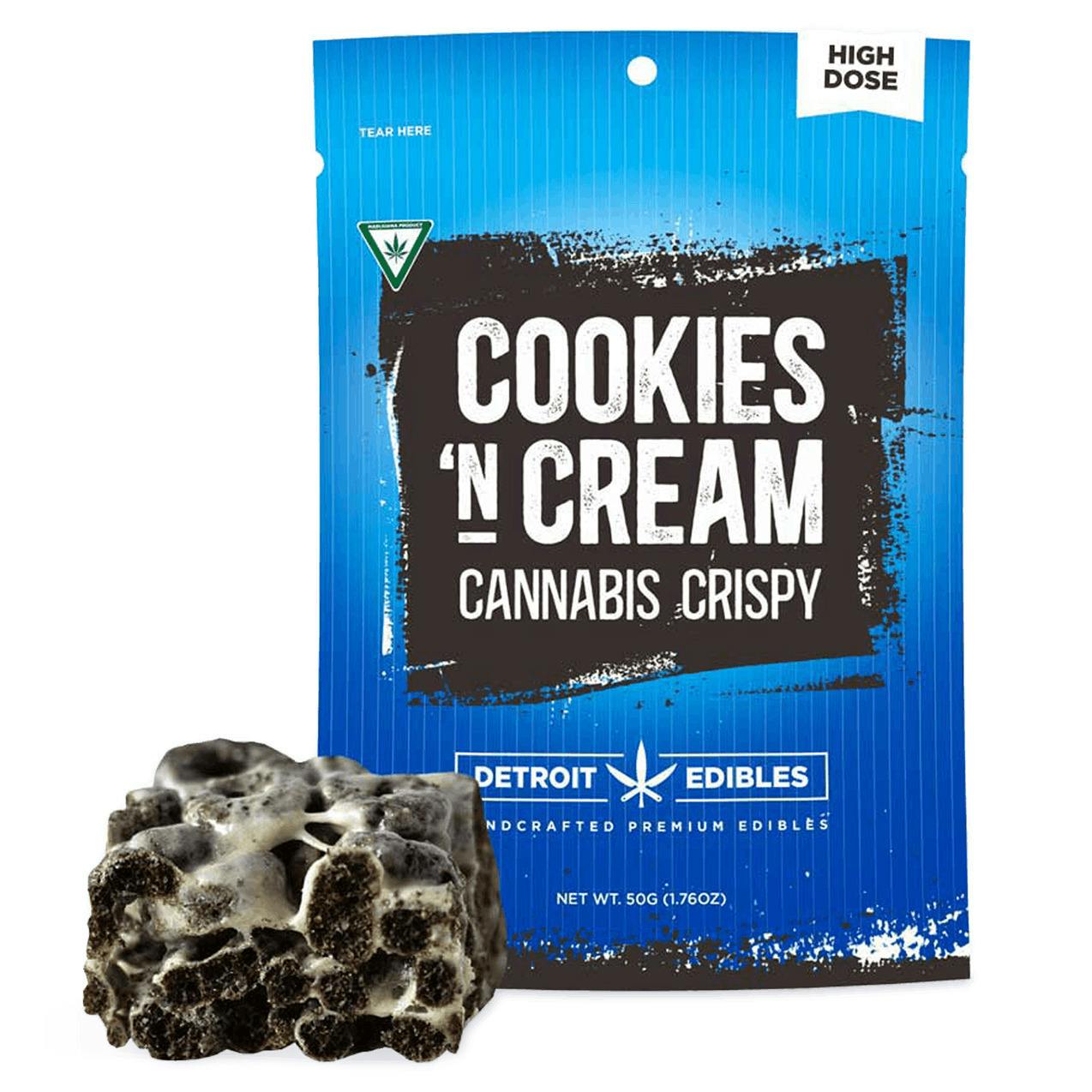 Detroit Edibles Cookies 'N Cream Crispy 200mg Rec