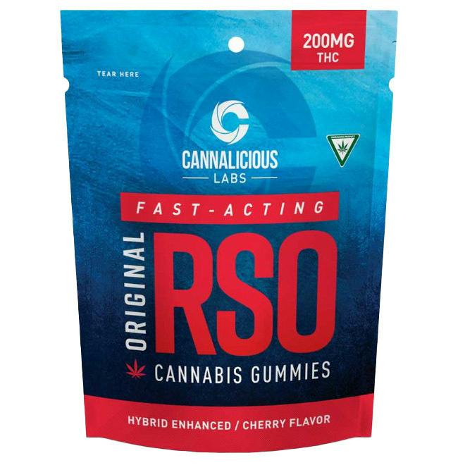 Cannalicious Cherry Fast-Acting RSO Gummies 200mg Rec