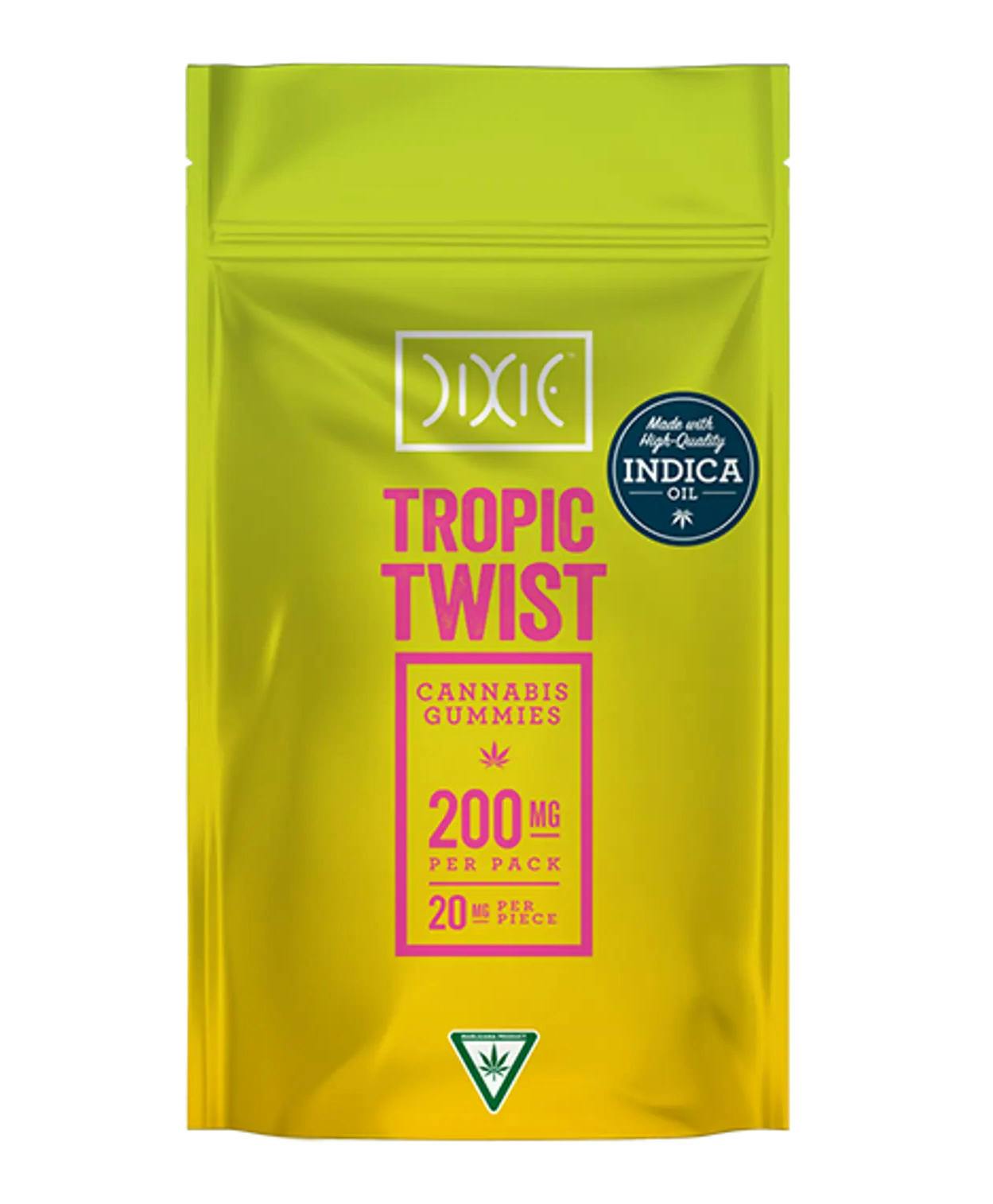 Dixie Tropic Twist Gummies 200mg Rec
