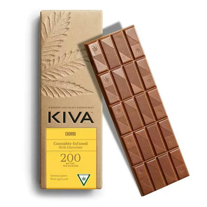 Kiva Churro Milk Chocolate Bar 200mg Rec