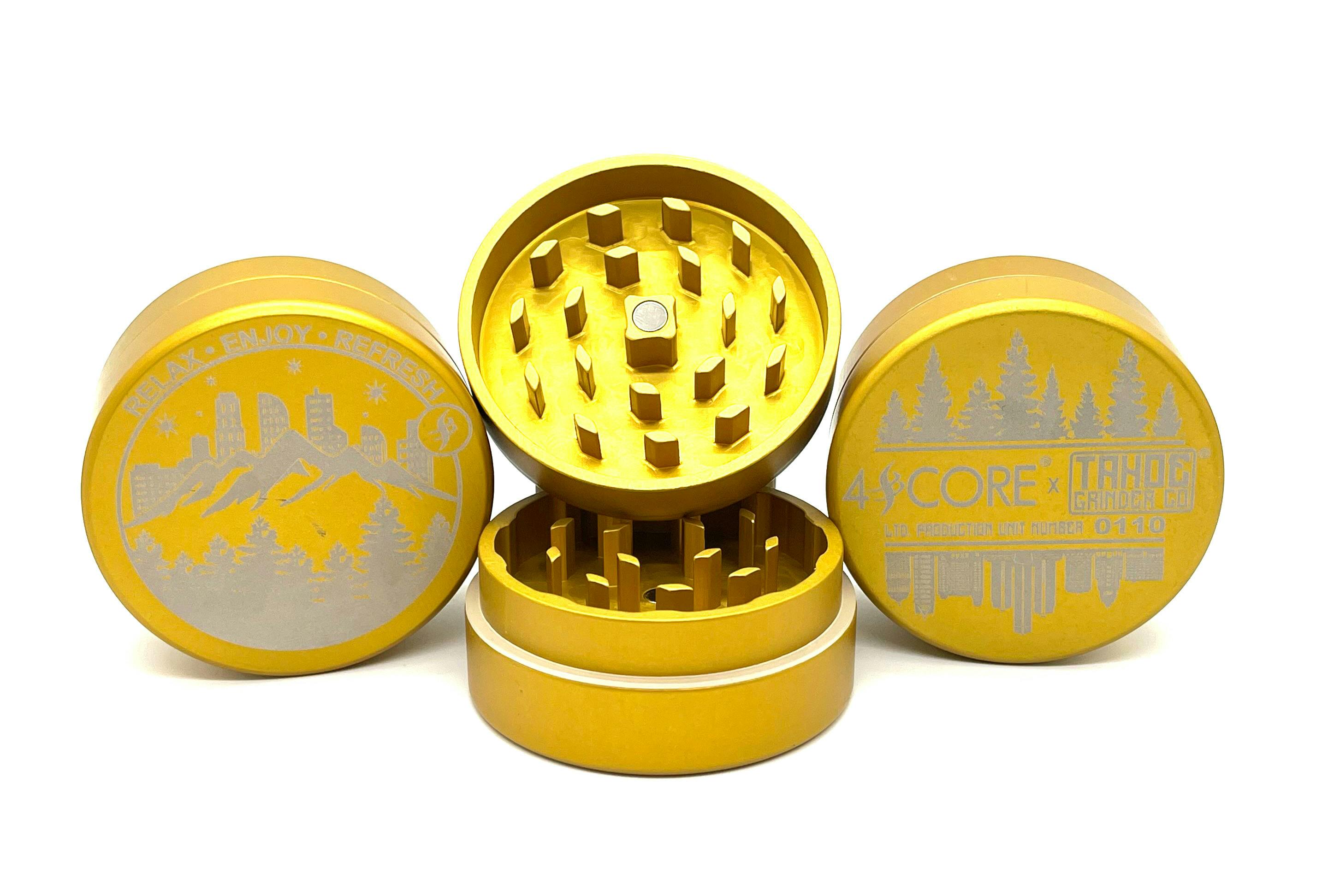 4Score X Tahoe Grinder CO. Mountain Top Grinder - Gold