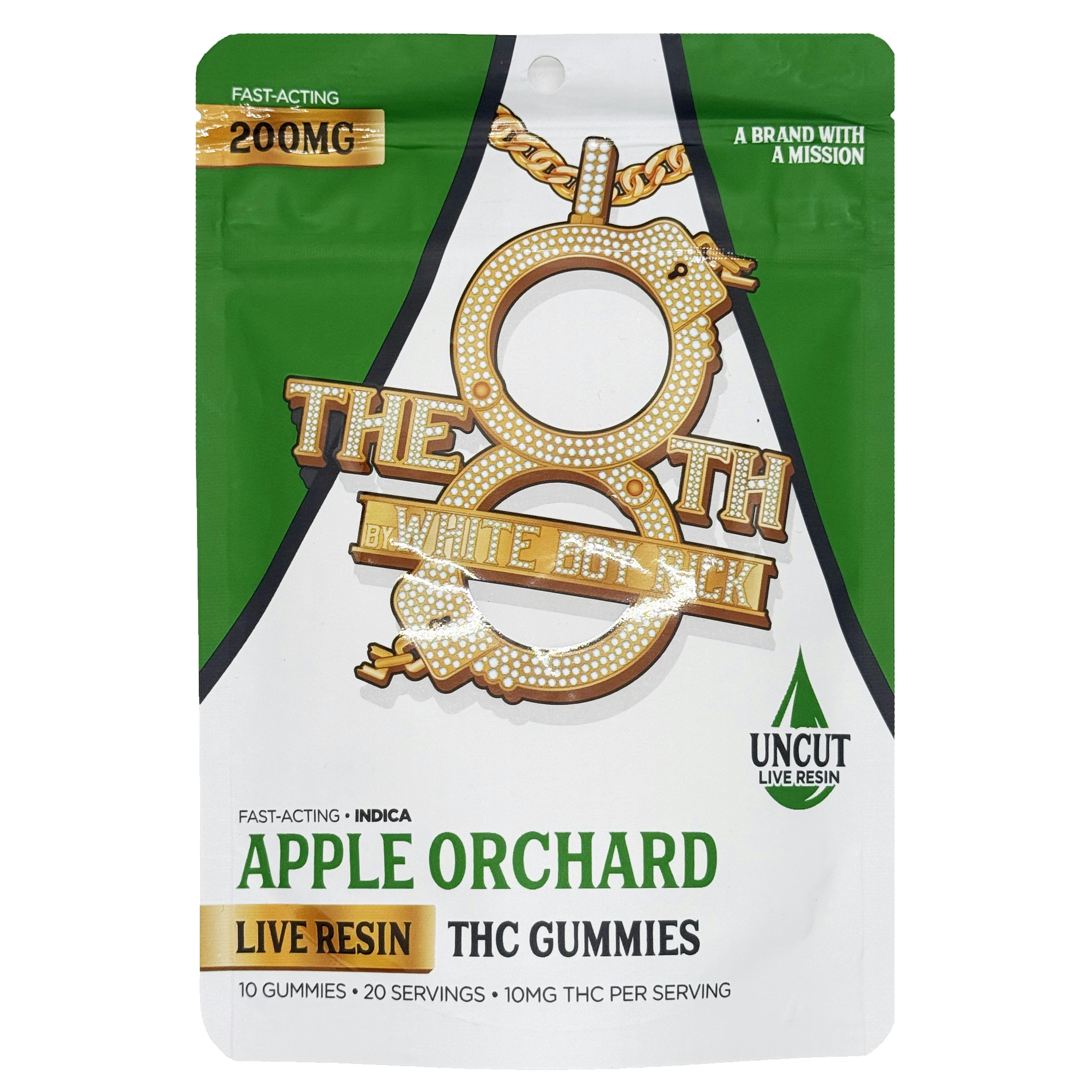 The 8th By White Boy Rick Apple Orchard Fast-Acting Live Resin Gummies 200mg Rec