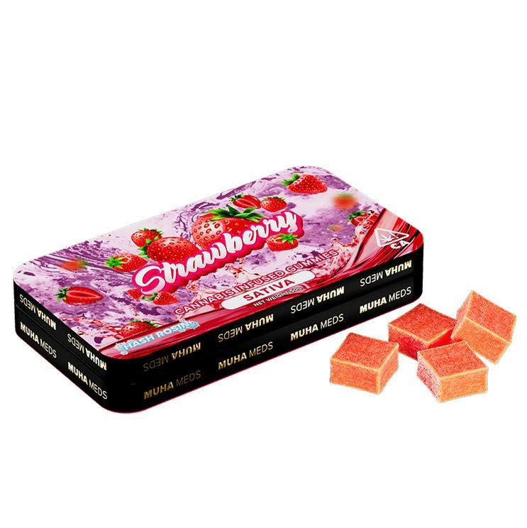 Muha Meds Mambas Strawberry Hash Rosin Gummies 200mg Rec
