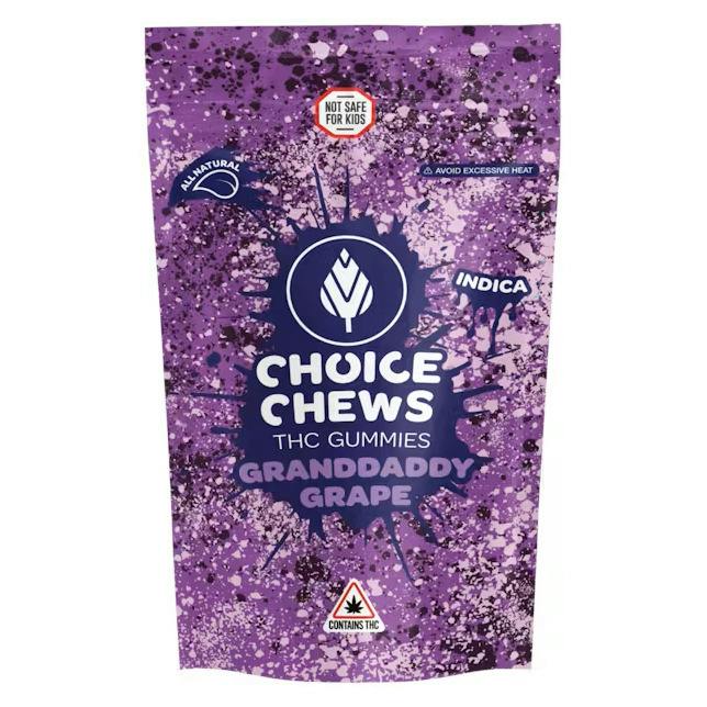 Choice Granddaddy Grape Indica Soft Chews 200mg Rec