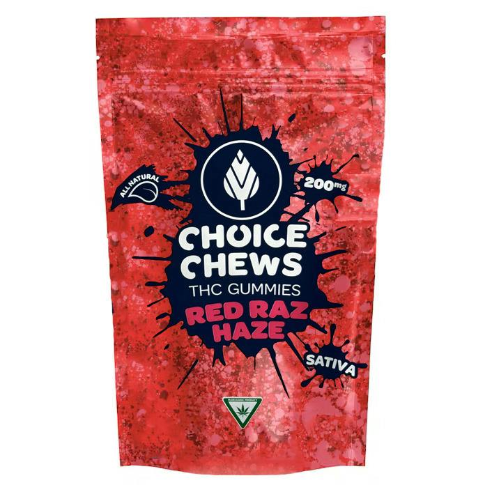 Choice Red Raz Haze Sativa Soft Chews 200mg Rec