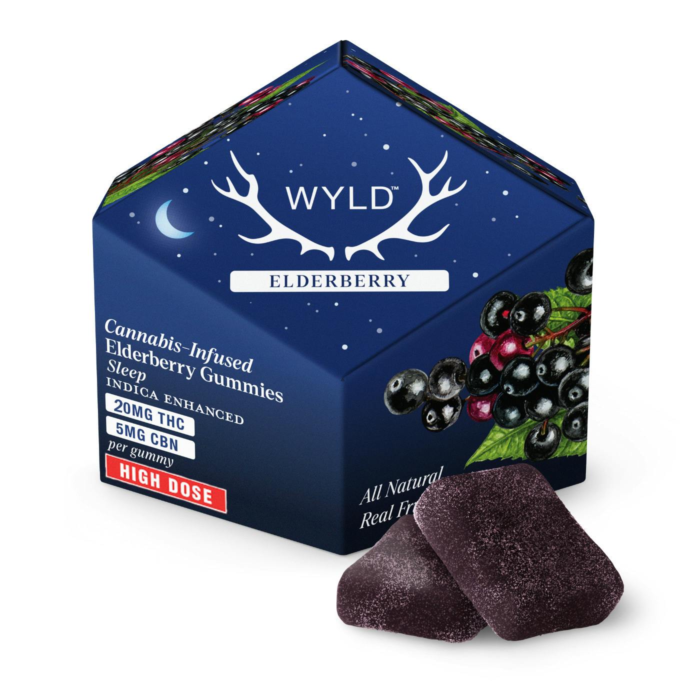 Wyld Elderberry 4:1 200mg THC/50mg CBN Gummies Rec