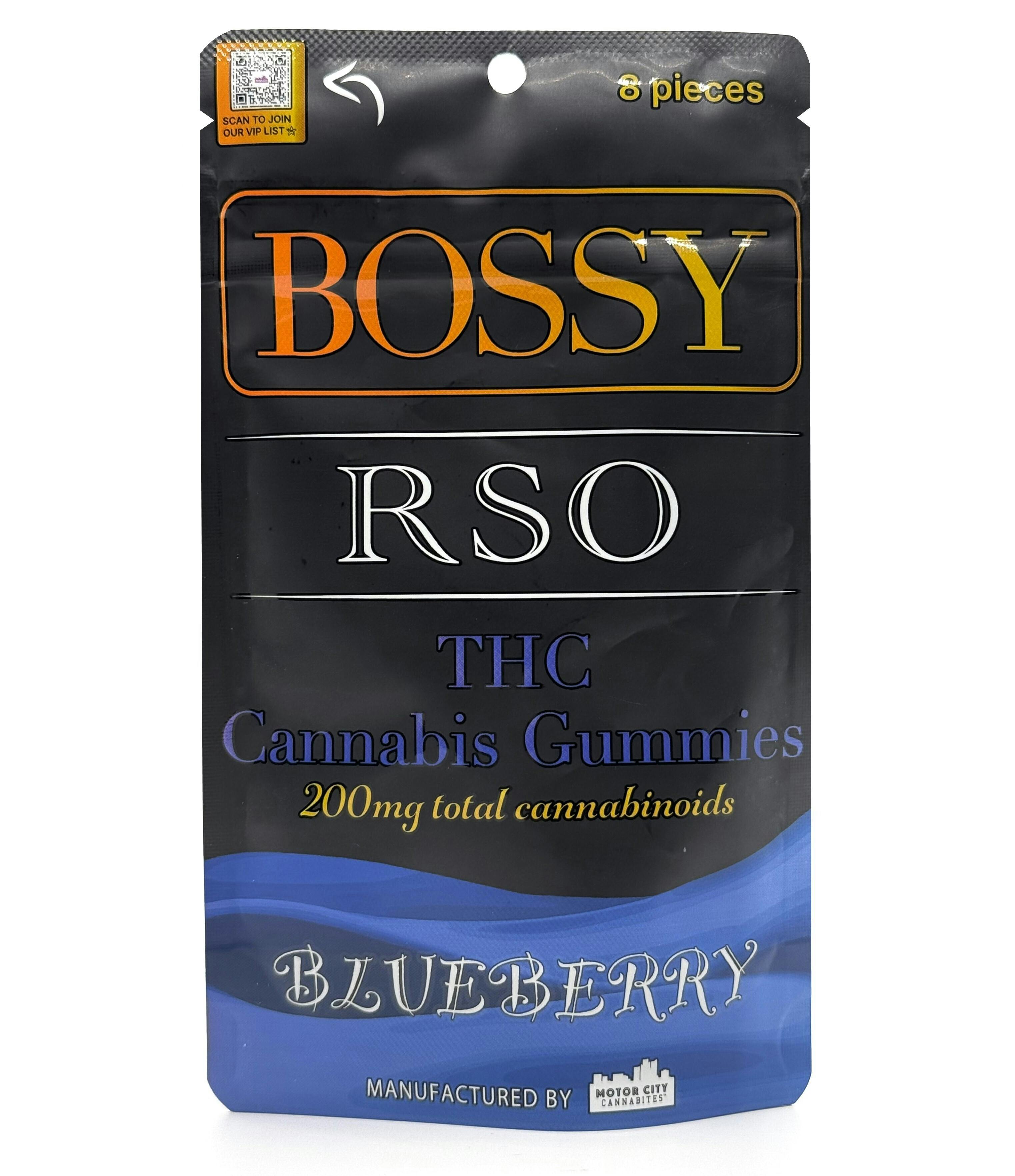 Bossy Blueberry RSO Gummies 200mg Rec