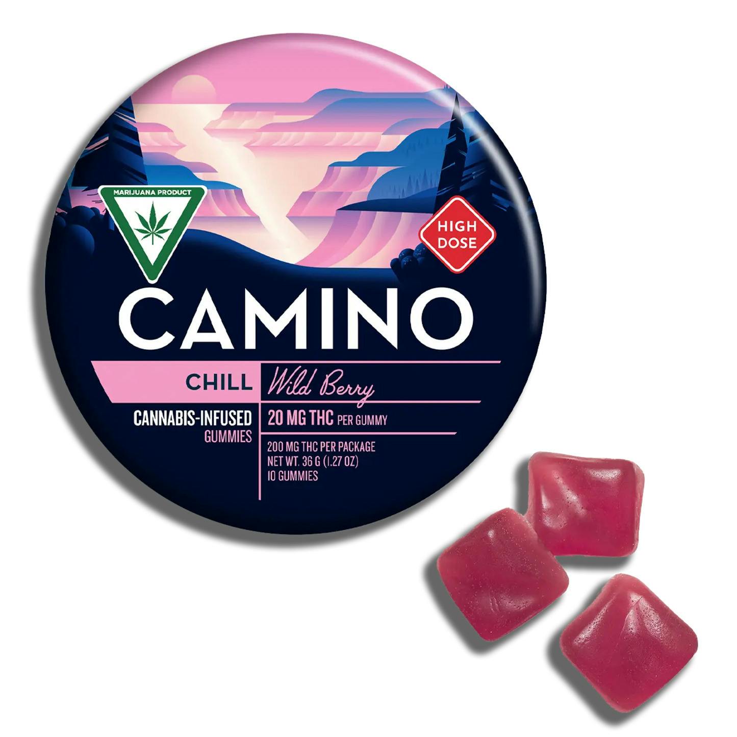 Camino Wild Berry Chill Gummies 200mg Rec