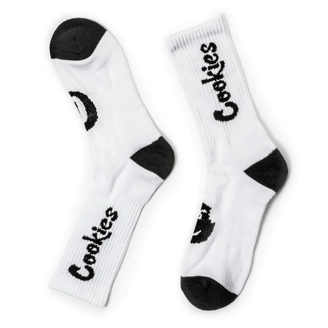 Cookies Original Logo Socks- White/Black