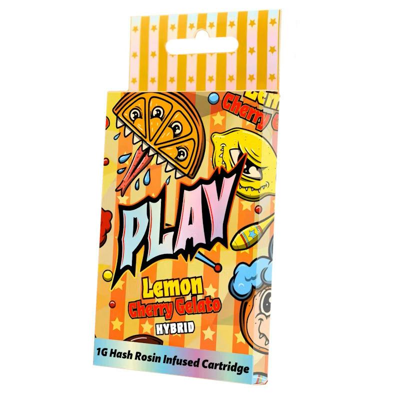 Play Lemon Cherry Gelato Hash Rosin Infused Cartridge Rec