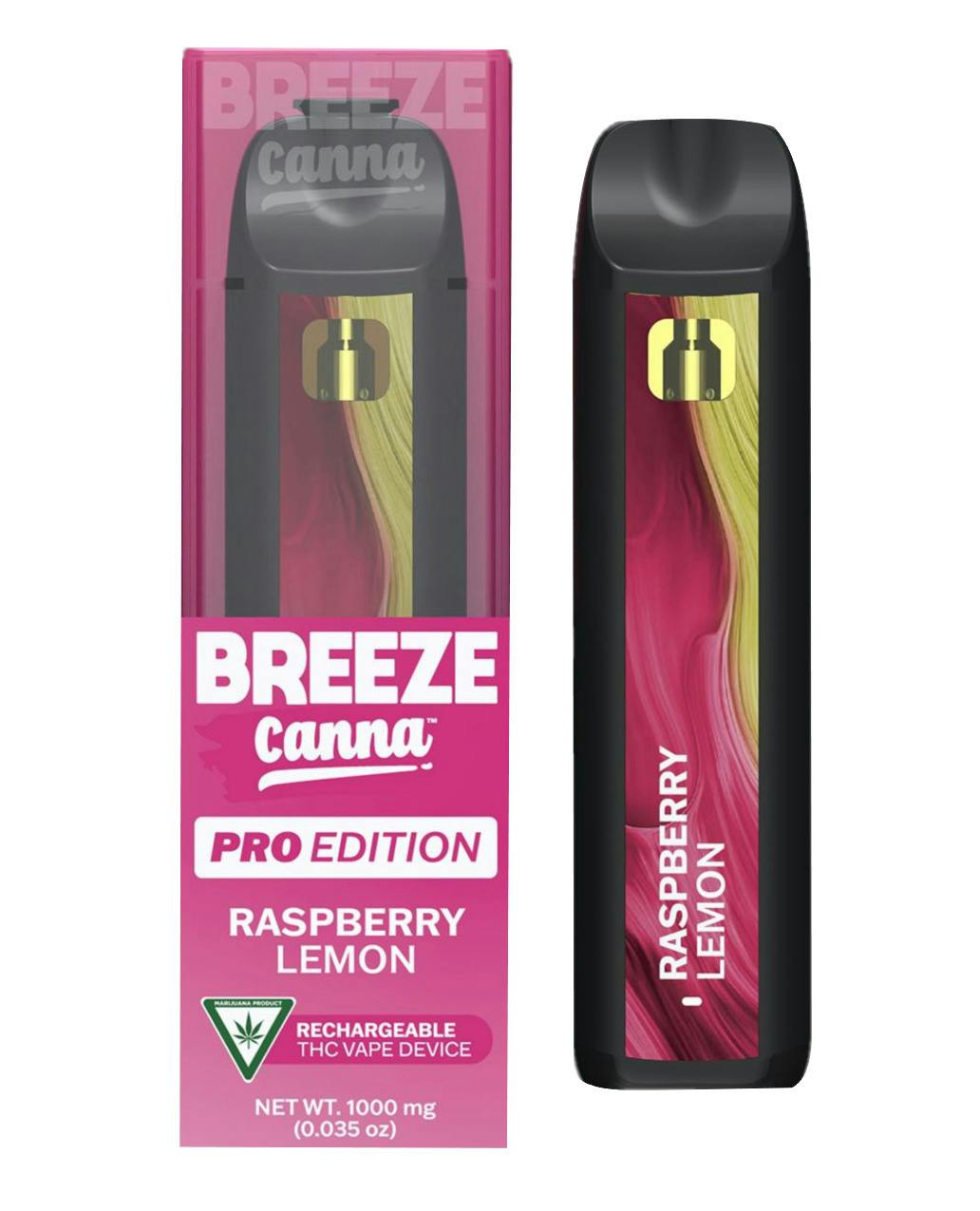Breeze Canna Pro Edition Raspberry Lemon Rechargeable Vape Rec