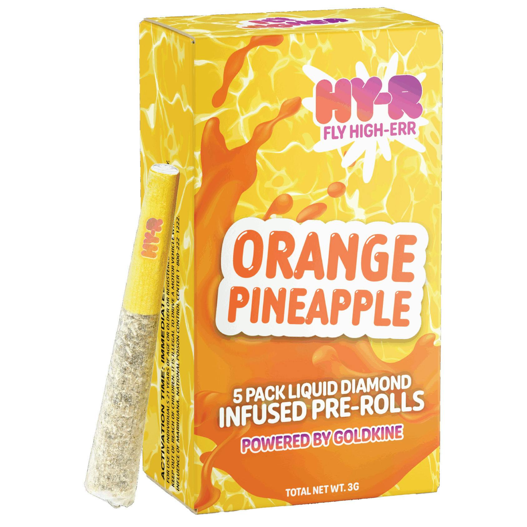 Hy-R Orange Pineapple 5pk Infused Preroll Rec