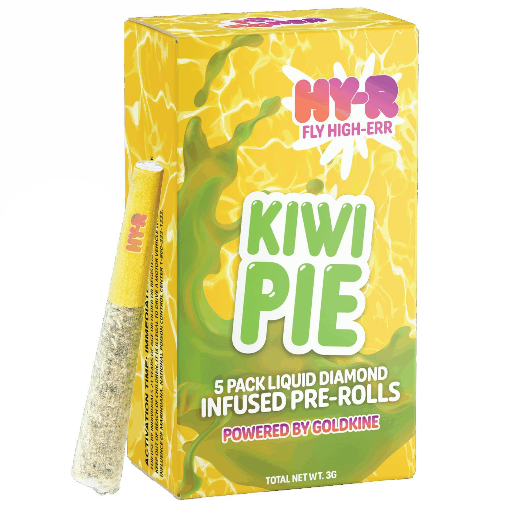 Hy-R Kiwi Pie 5pk Infused Prerolls Rec