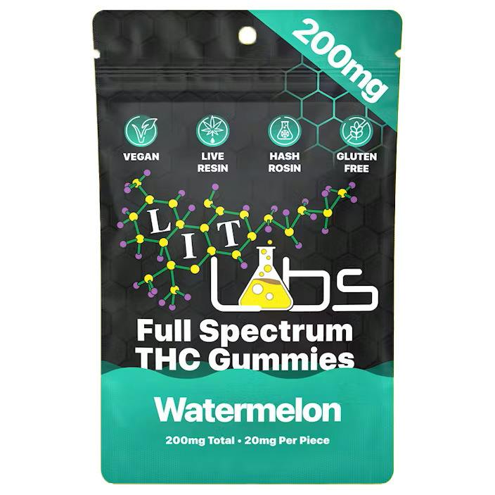 Lit Labs Watermelon Full Spectrum Gummies 200mg Rec