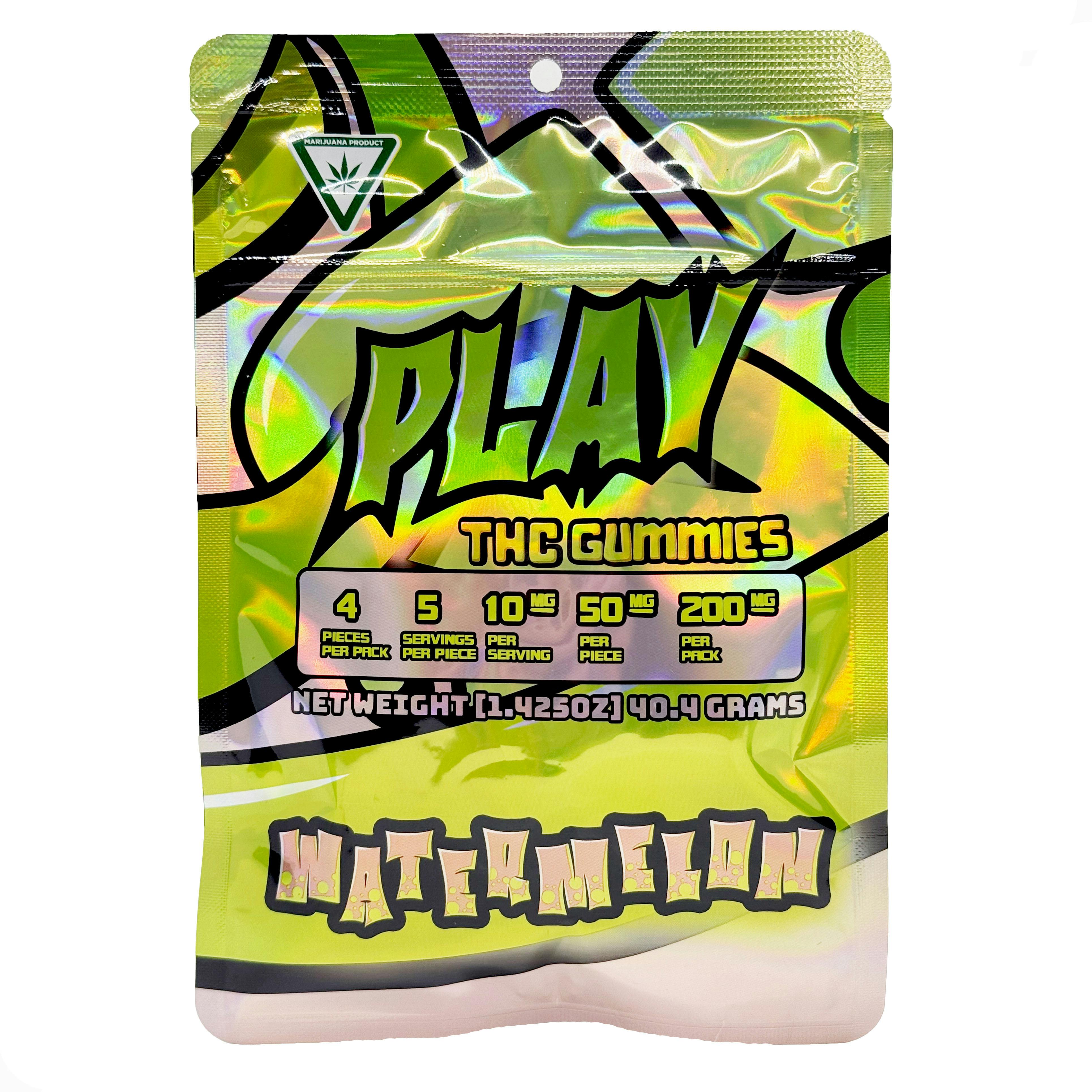Play Watermelon Gummies 200mg Rec