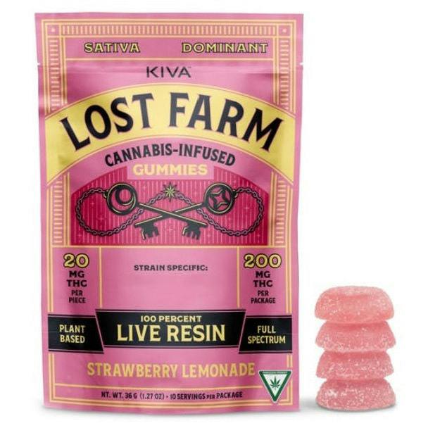 Lost Farm Strawberry Lemonade Live Resin Gummies 200mg Rec