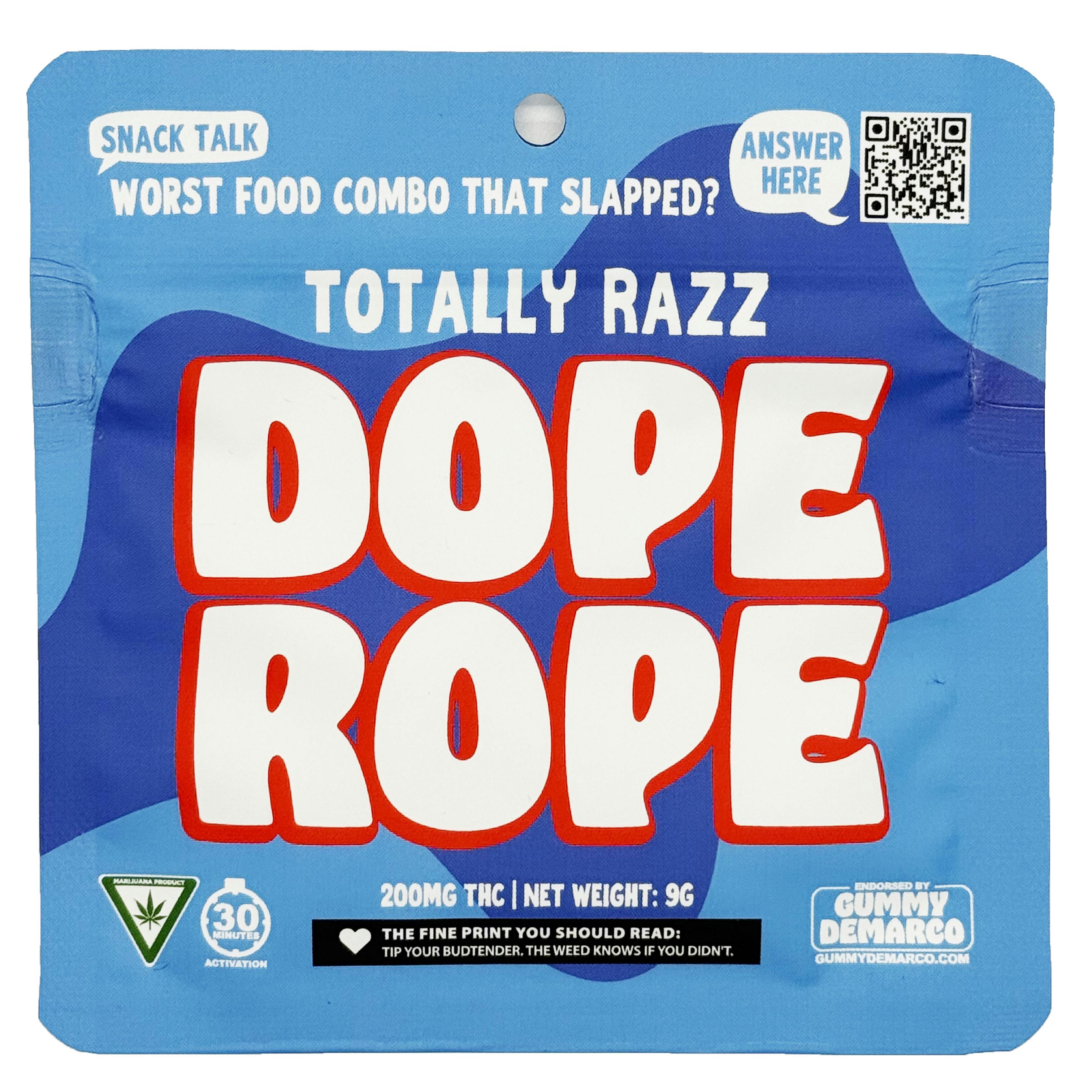 Dope Rope Totally Razz Gummy Rope 200mg Rec