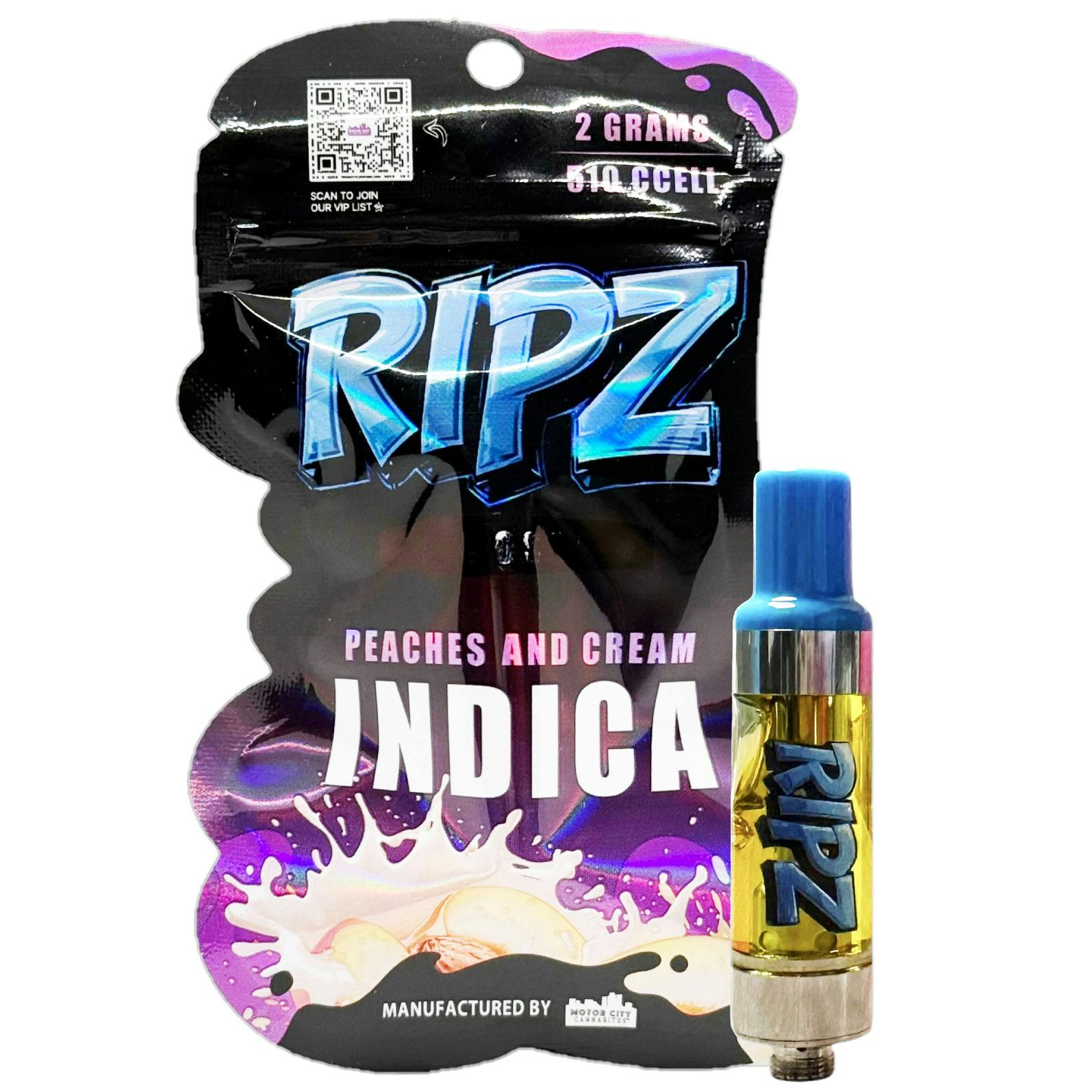 Ripz Peaches & Cream Cartridge Rec