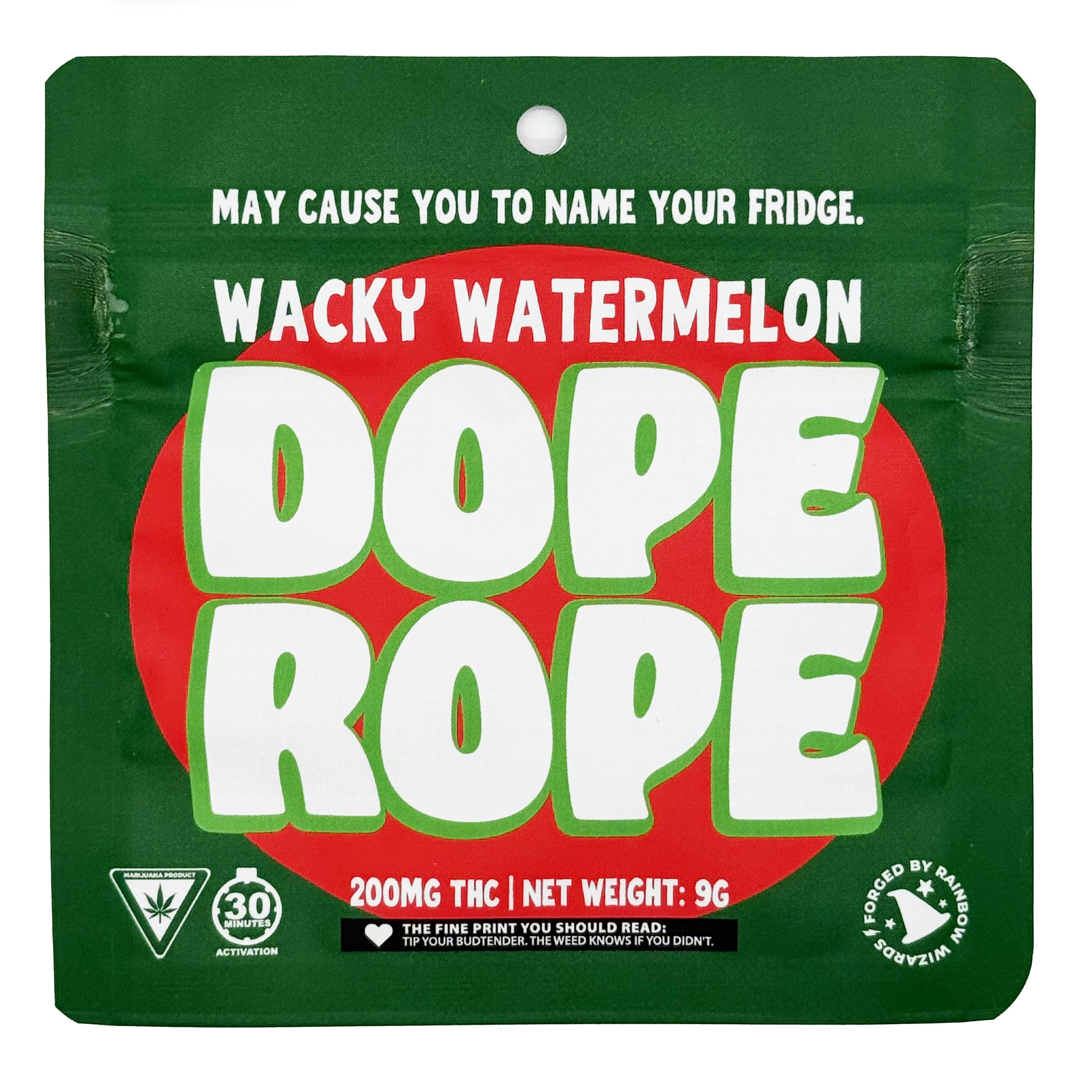 Dope Rope Wacky Watermelon Gummy Rope 200mg Rec