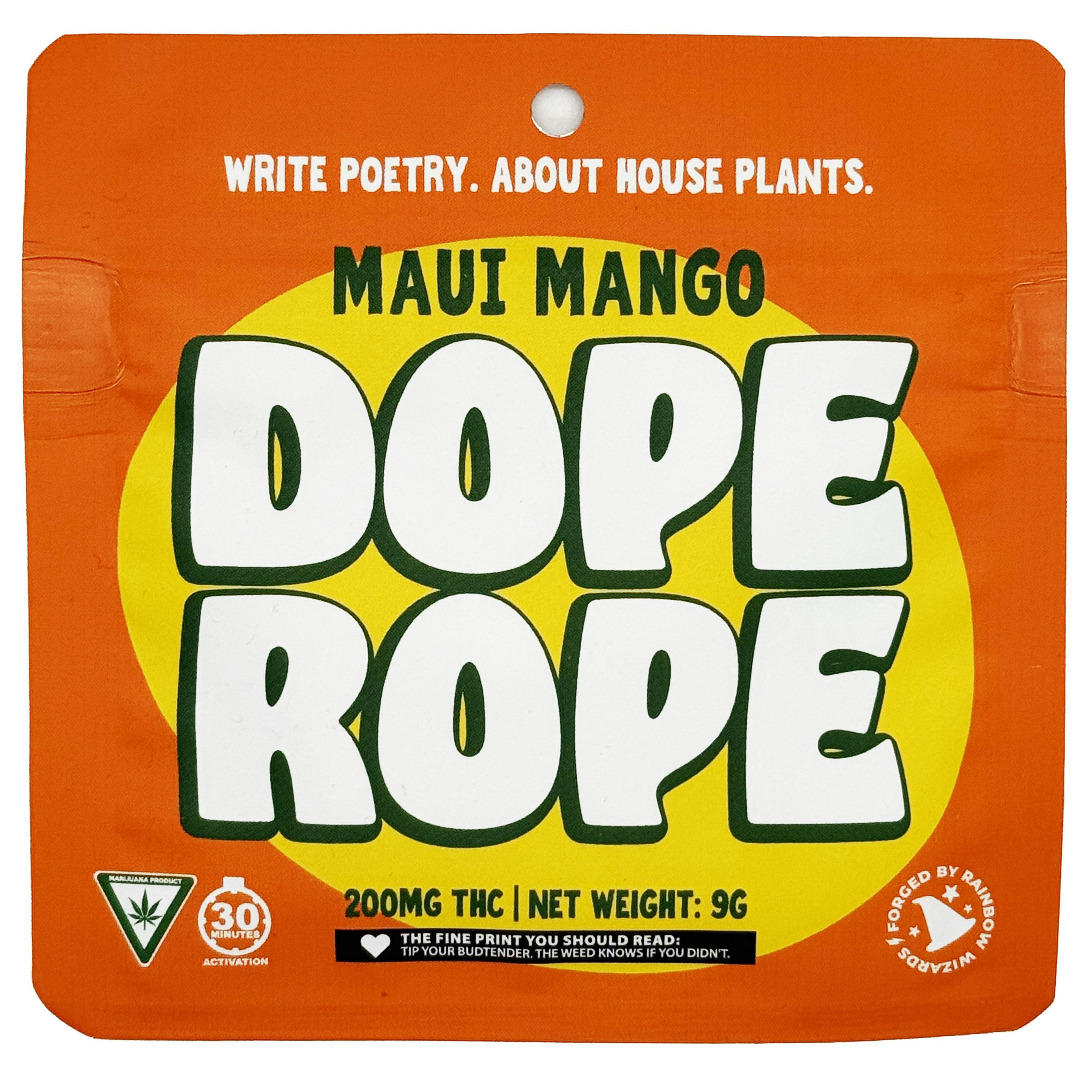 Dope Rope Maui Mango Gummy Rope 200mg Rec