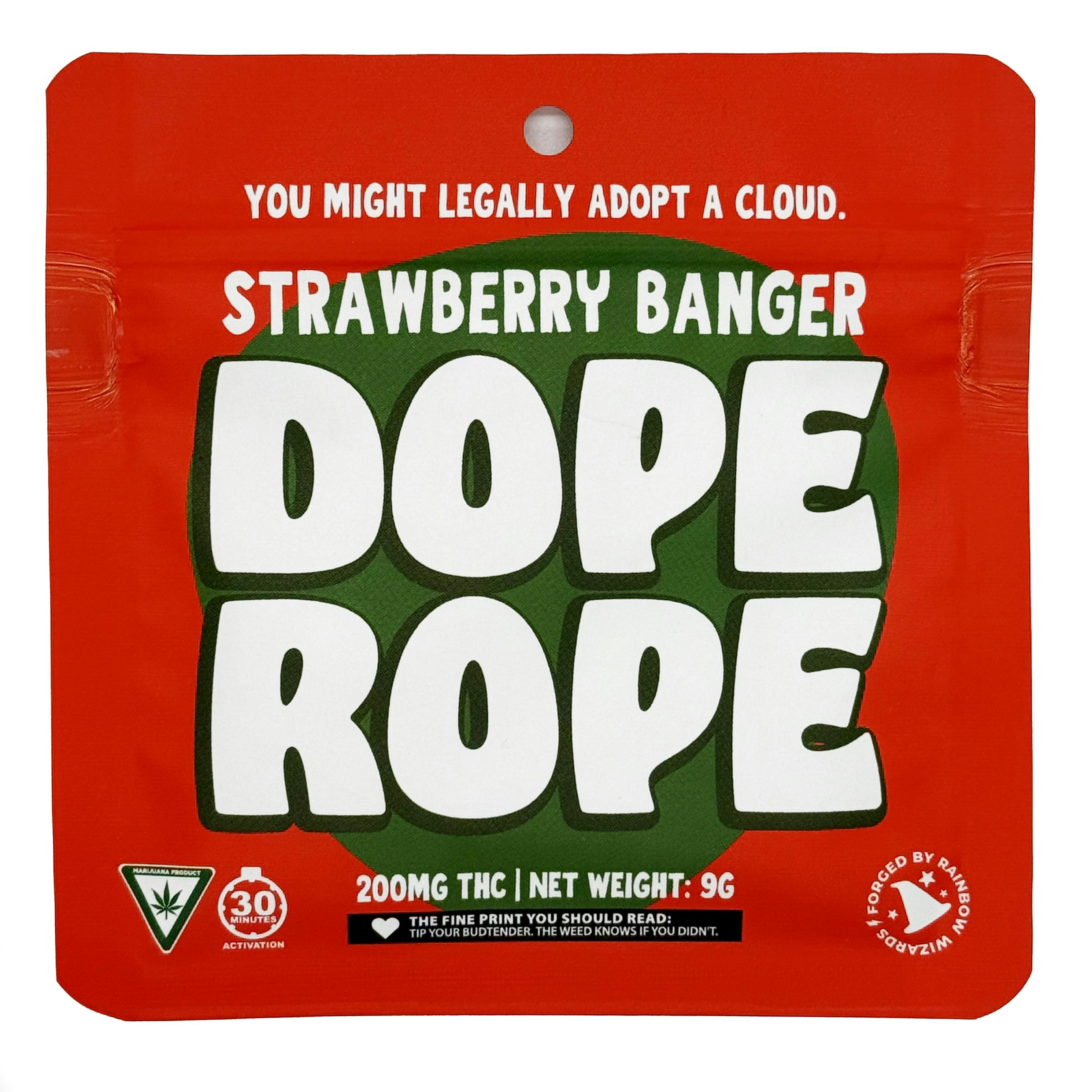 Dope Rope Strawberry Banger Gummy Rope 200mg Rec