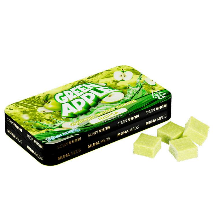 Muha Meds Mambas Green Apple Hash Rosin Gummies 200mg Rec