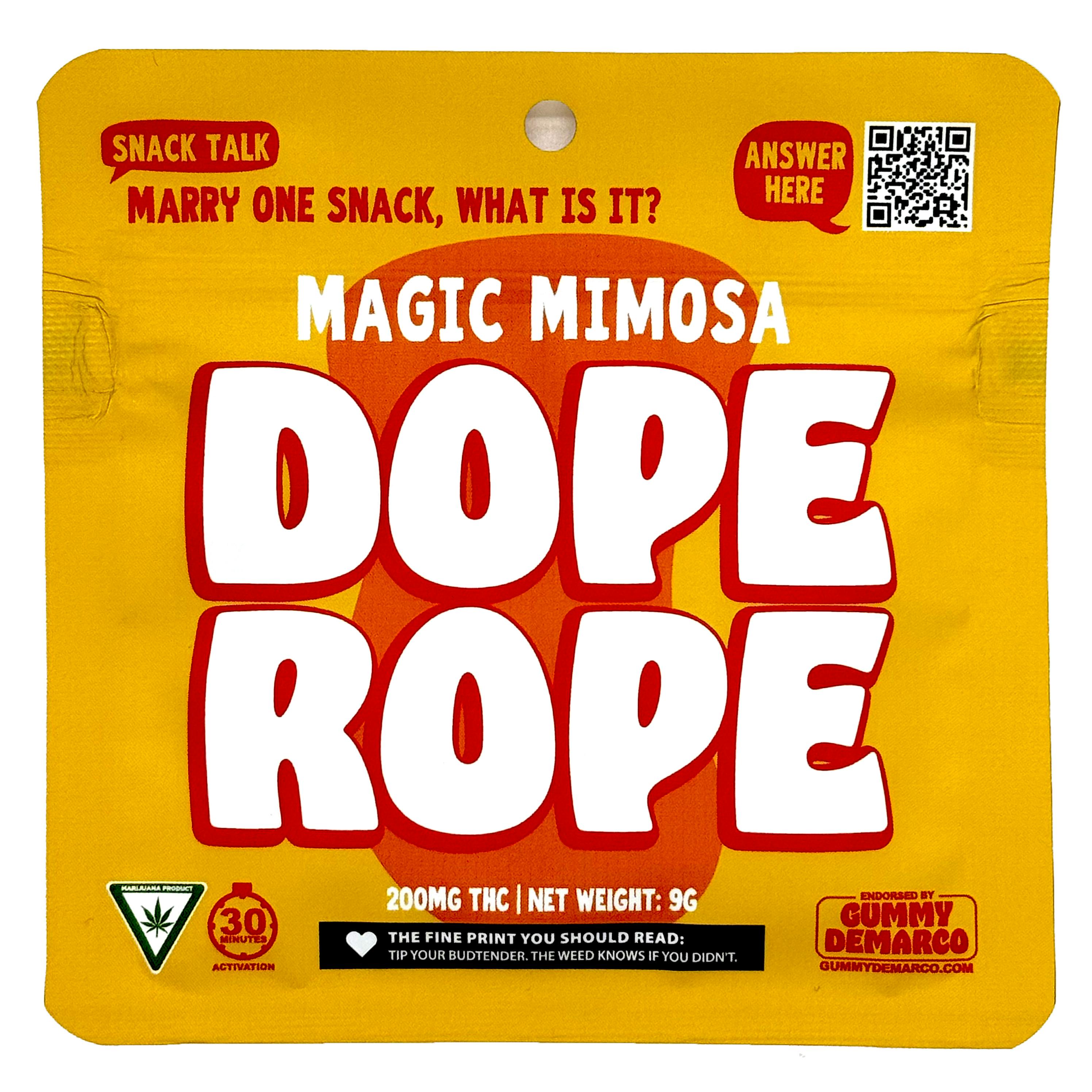 Dope Rope Magic Mimosa Gummy Rope 200mg Rec