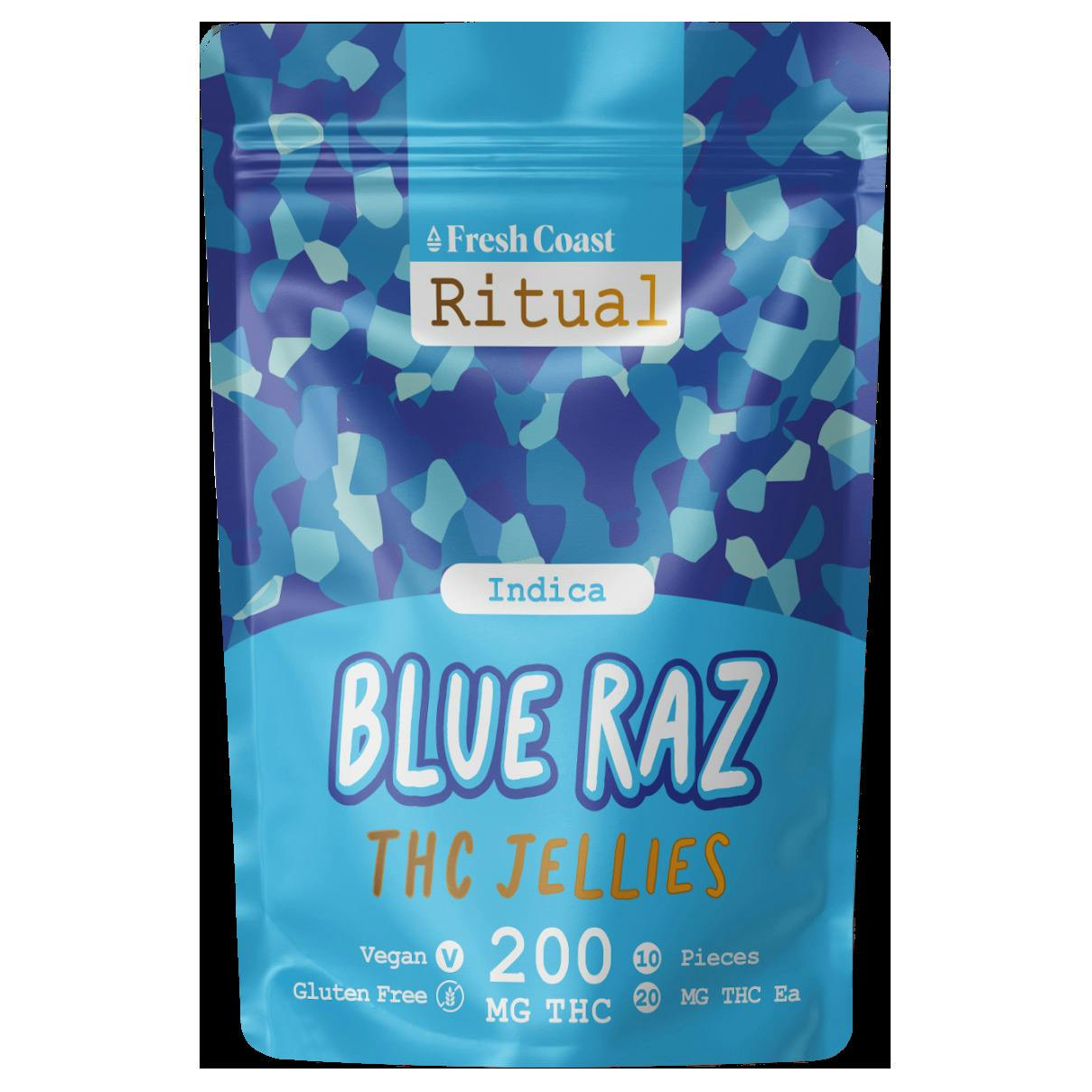 Ritual Blue Raspberry Jellies Gummies 200mg Rec