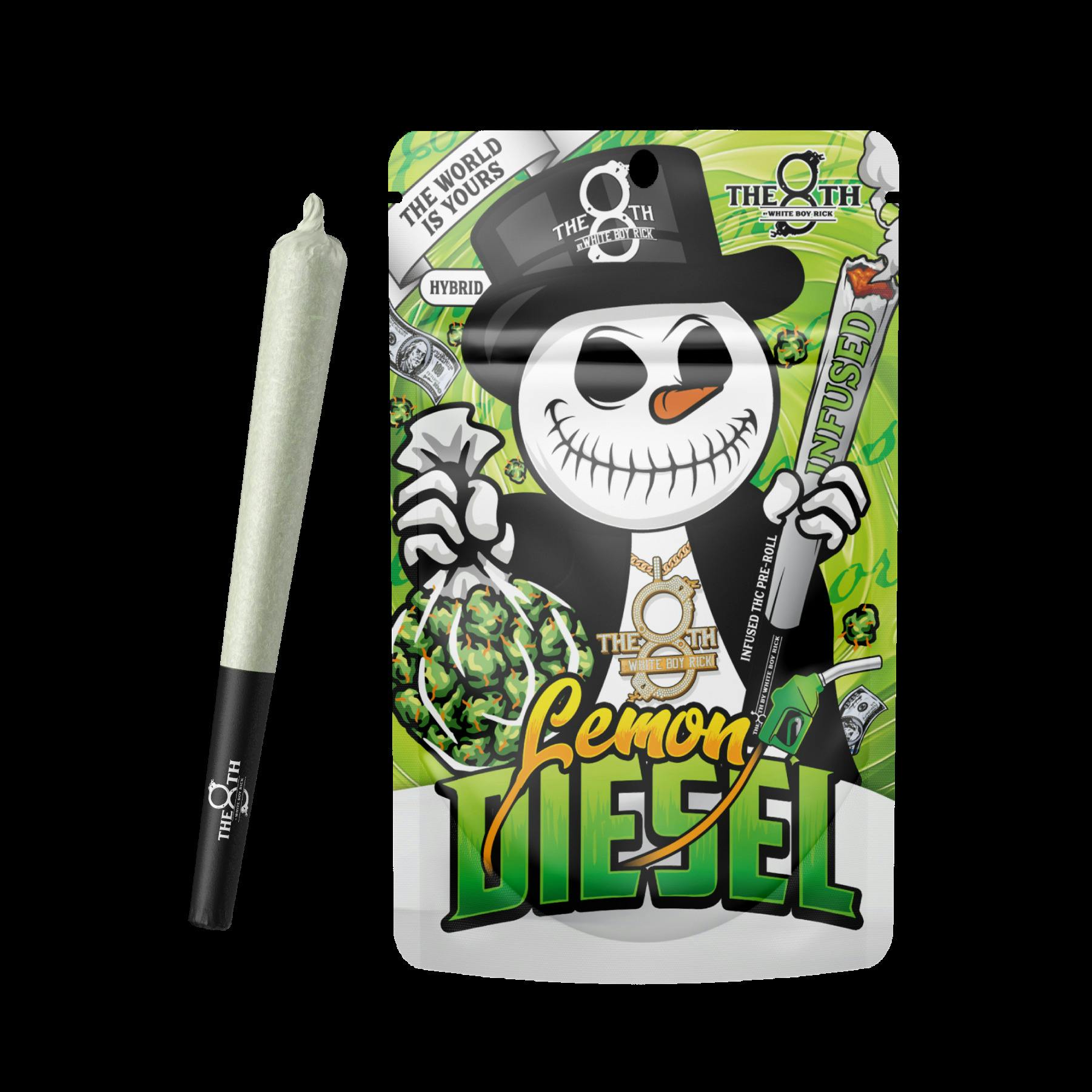 The 8th By White Boy Rick Lemon Diesel Infused Preroll Rec