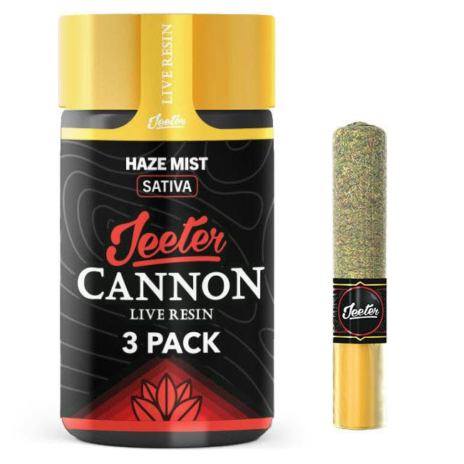 Jeeter Haze MIst 3pk Live Resin Infused Cannon Rec