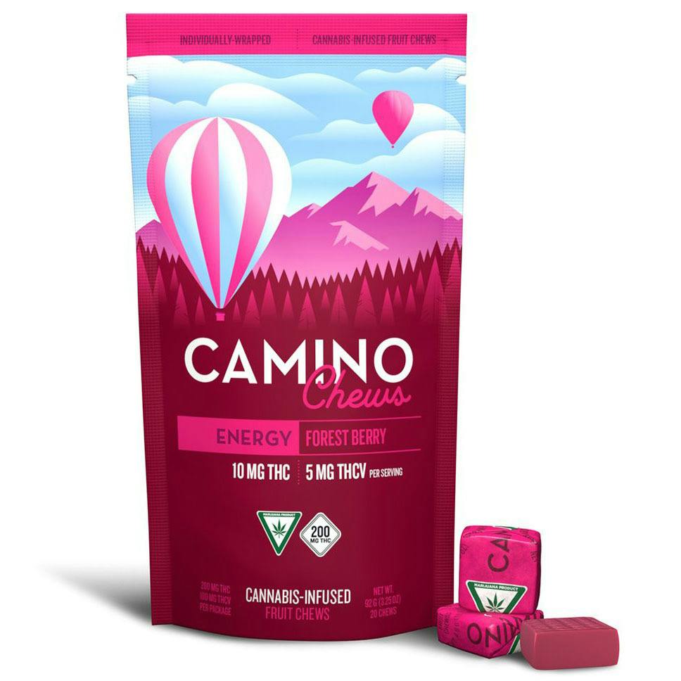 Camino Energy Forest Berry Chews 1:1 THC/THCV 200mg Rec