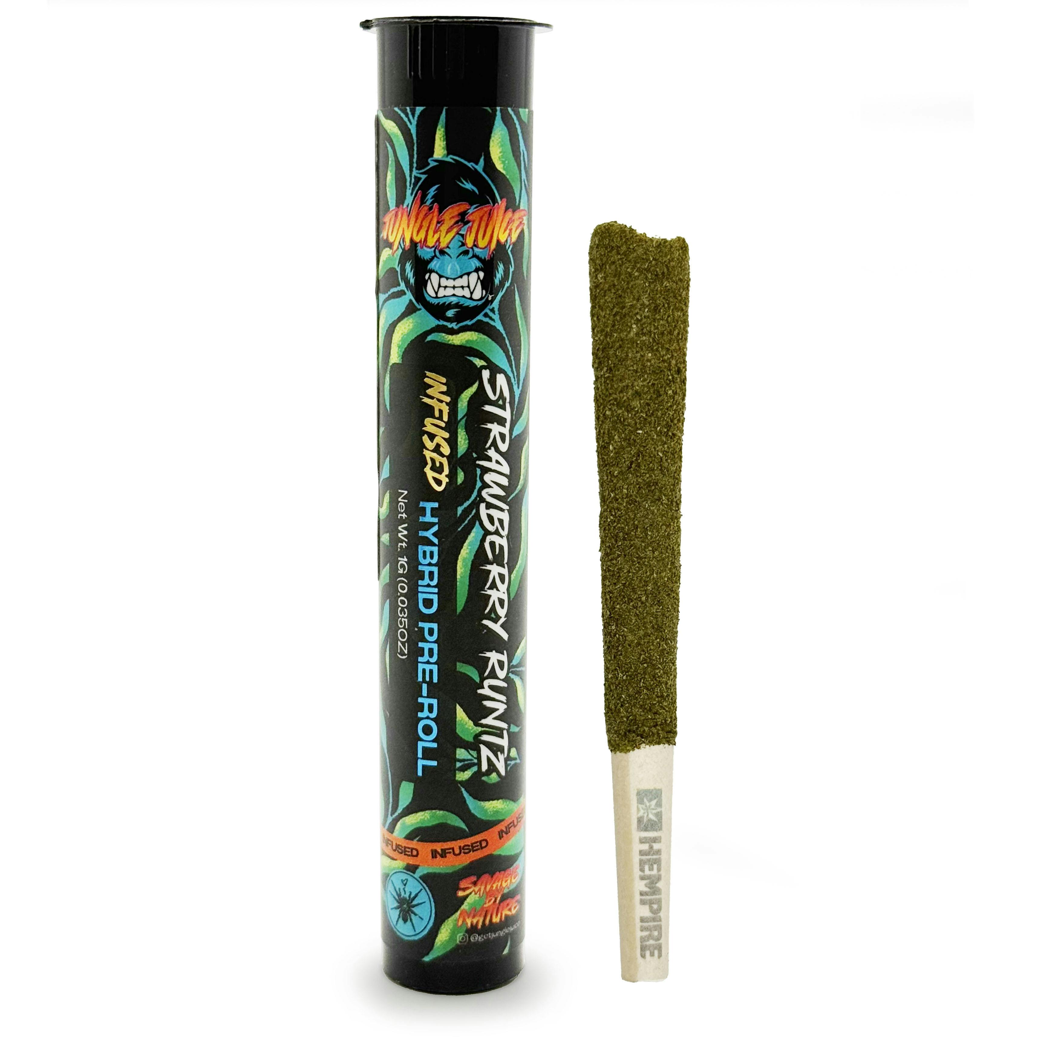 Jungle Juice Strawberry Runtz Infused Tarantula Preroll Rec