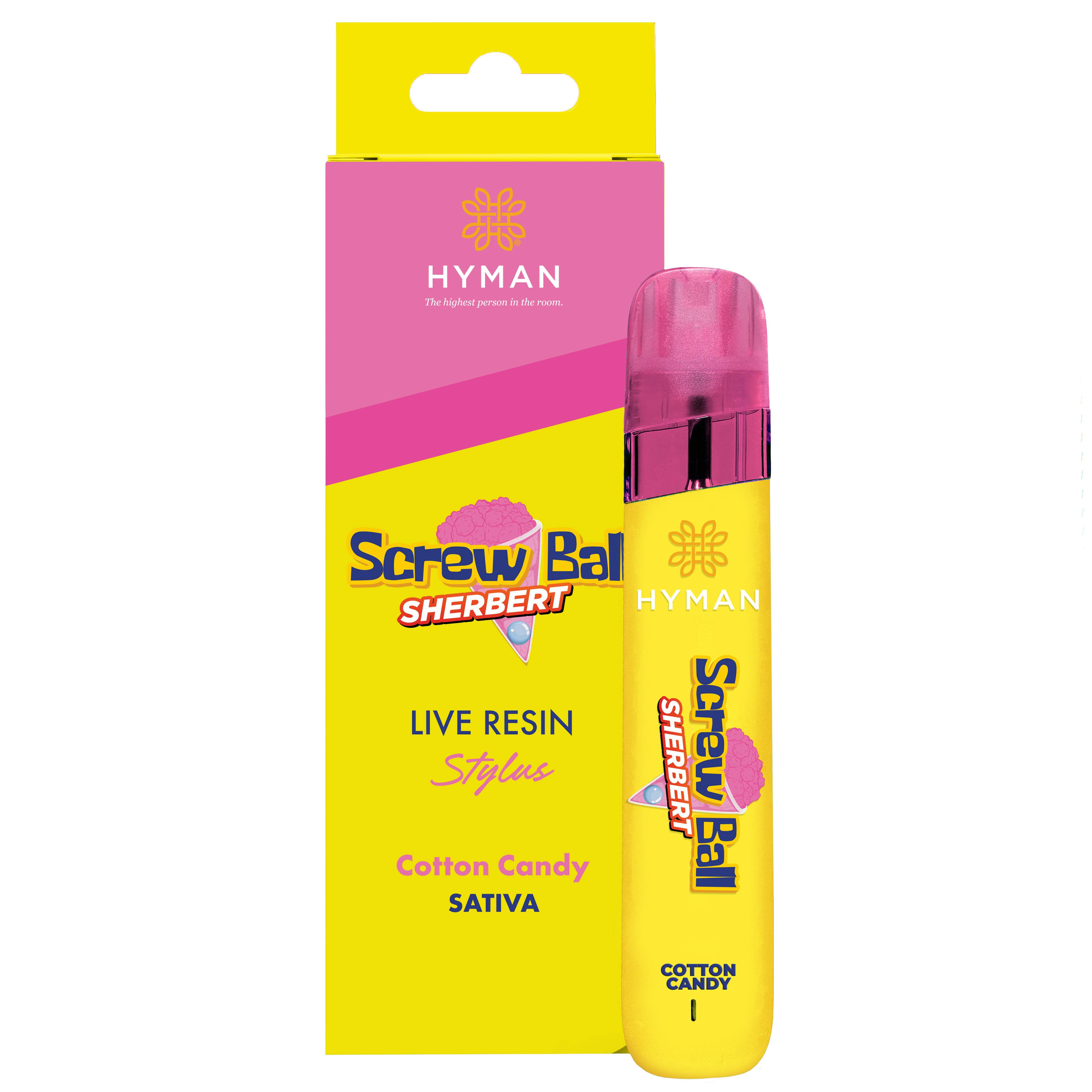Hyman Screwball Sherbert Live Resin Disposable Vape Rec
