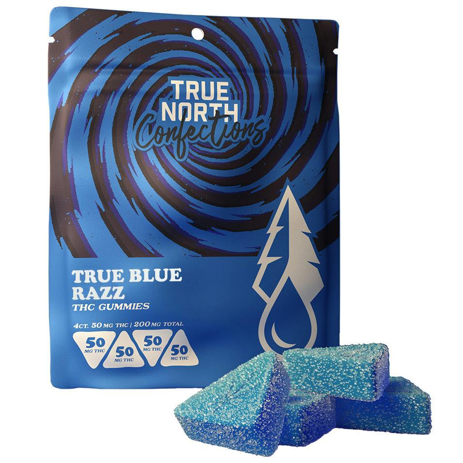 True North True Blue Razz 200mg Gummies Rec