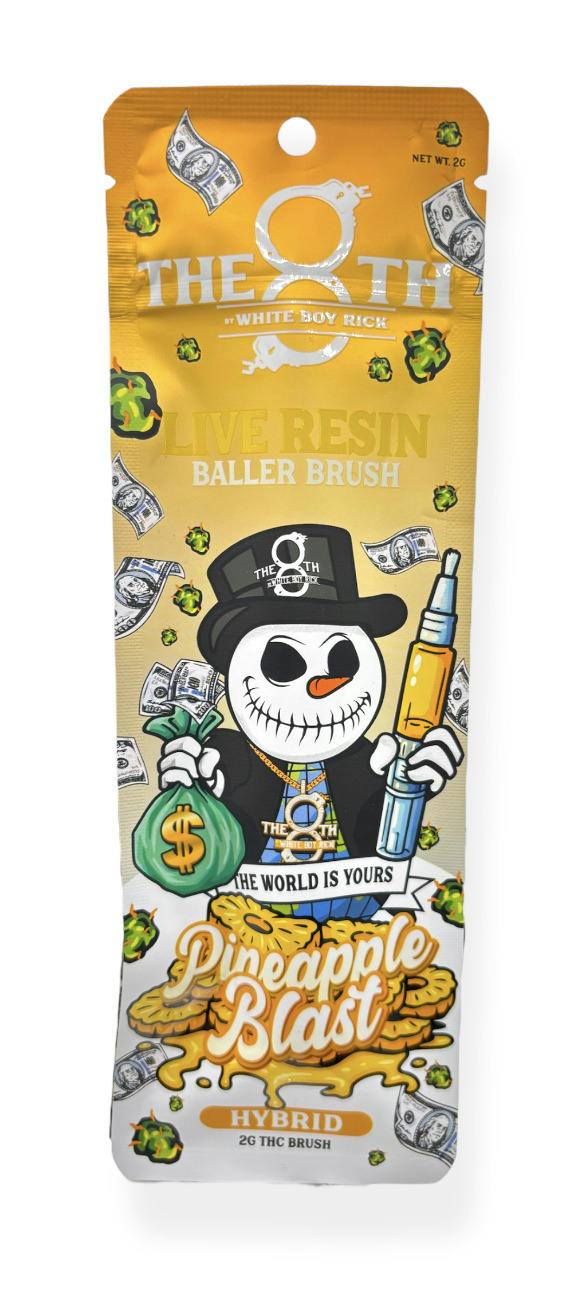 The 8th by White Boy Rick Pineapple Blast Live Resin Baller Brush Rec