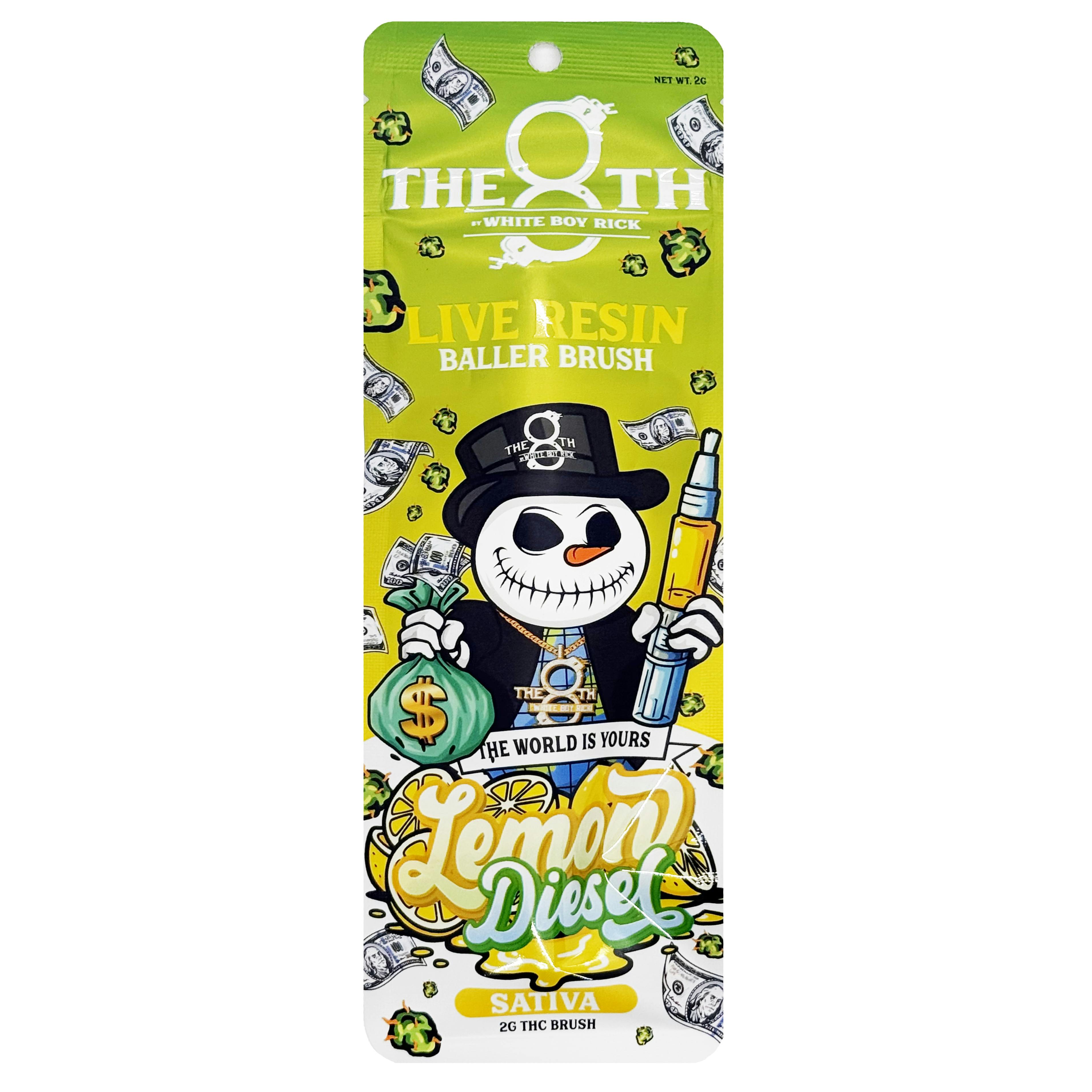 The 8th by White Boy Rick Lemon Diesel Live Resin Baller Brush Rec