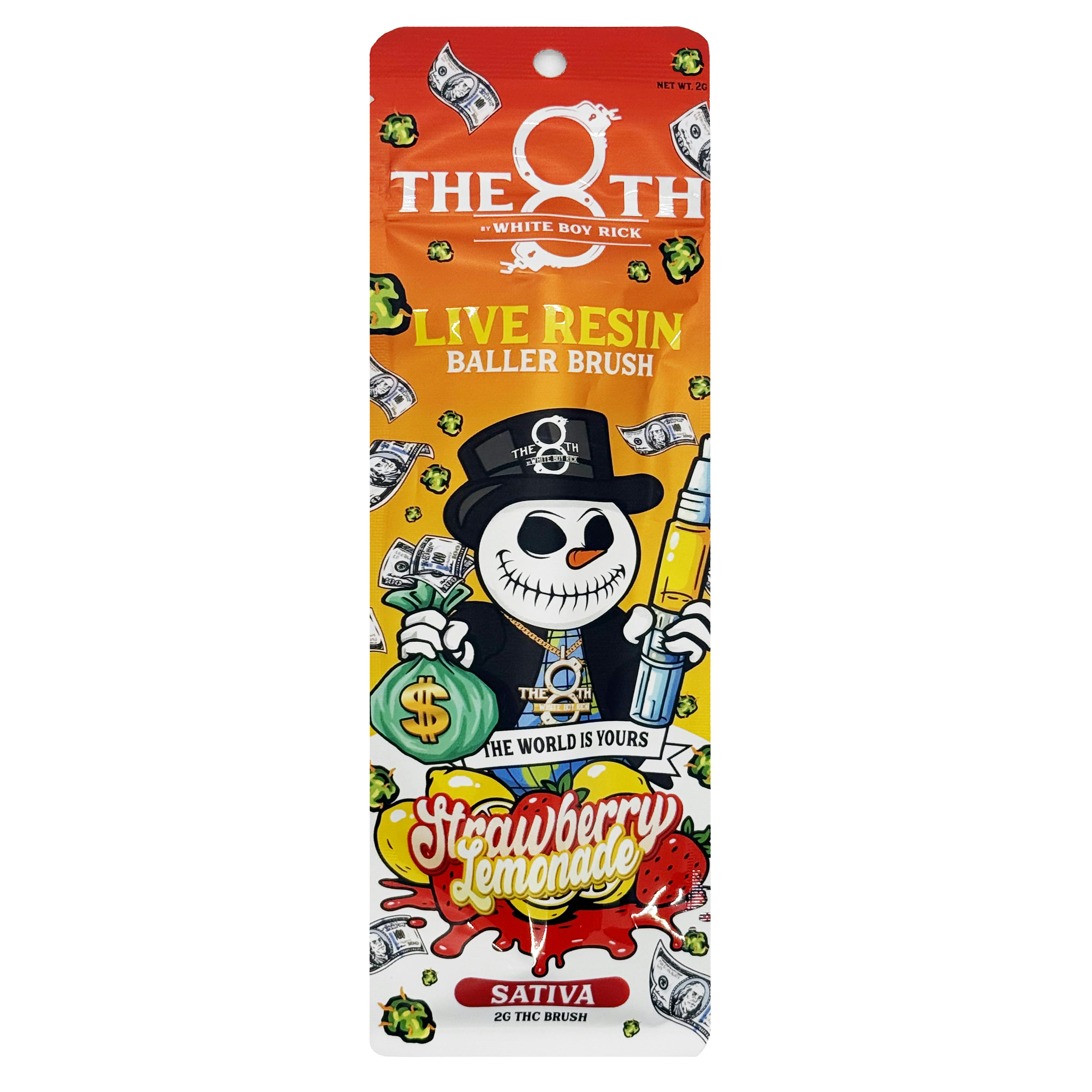 The 8th by White Boy Rick Strawberry Lemonade Live Resin Baller Brush Rec