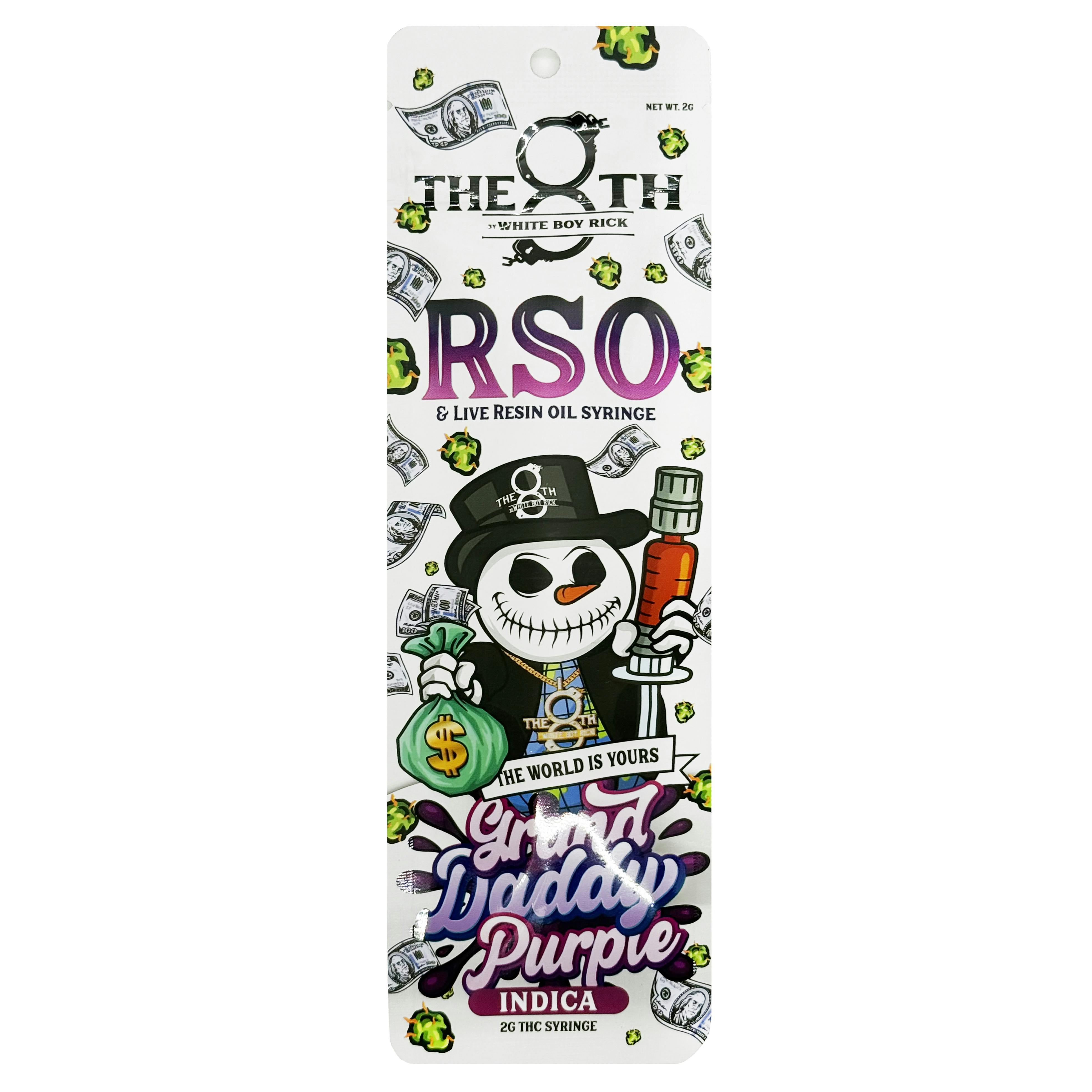 The 8th by White Boy Rick Grand Daddy Purple RSO/Live Resin Syringe Rec