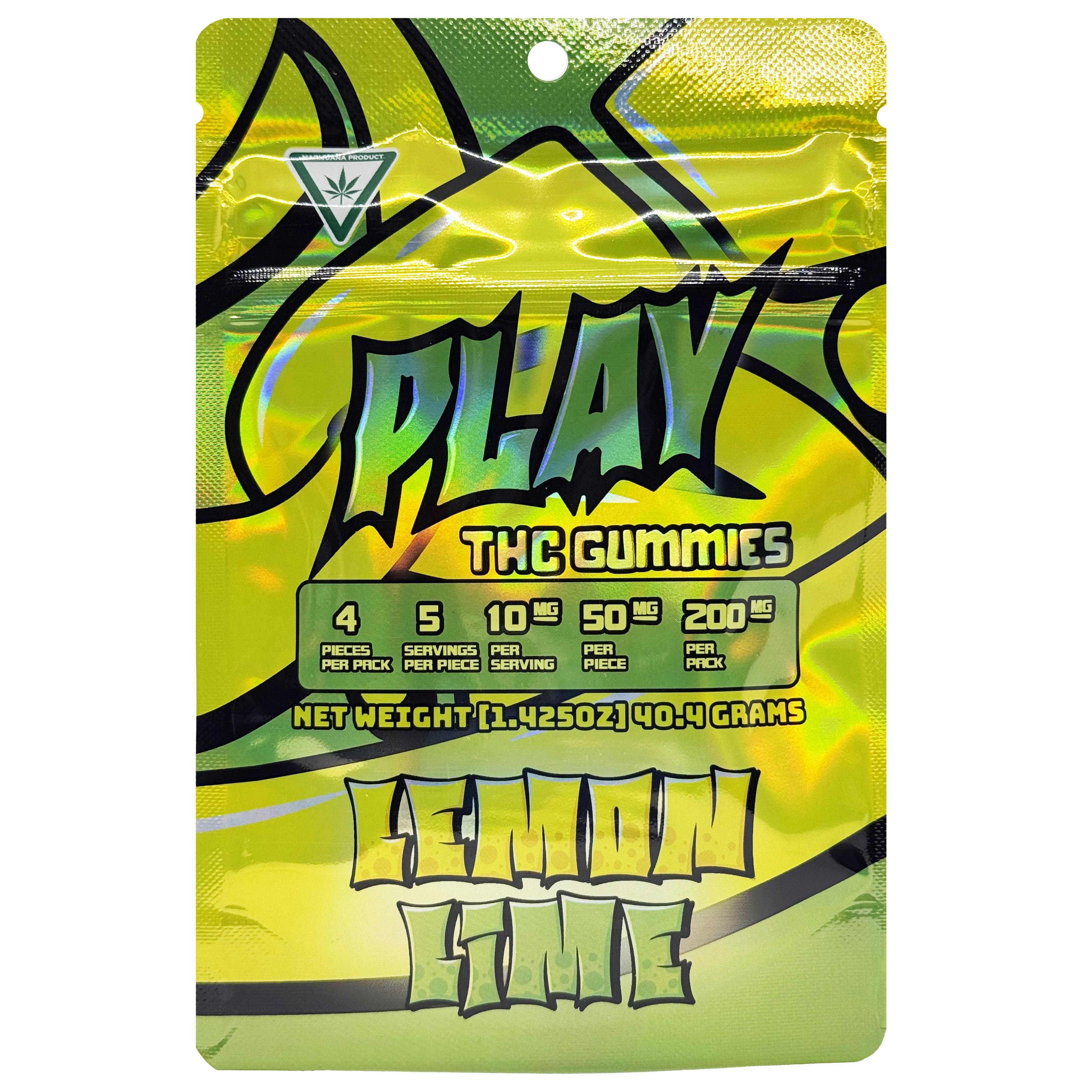 Play Lemon Lime Gummies 200mg Rec