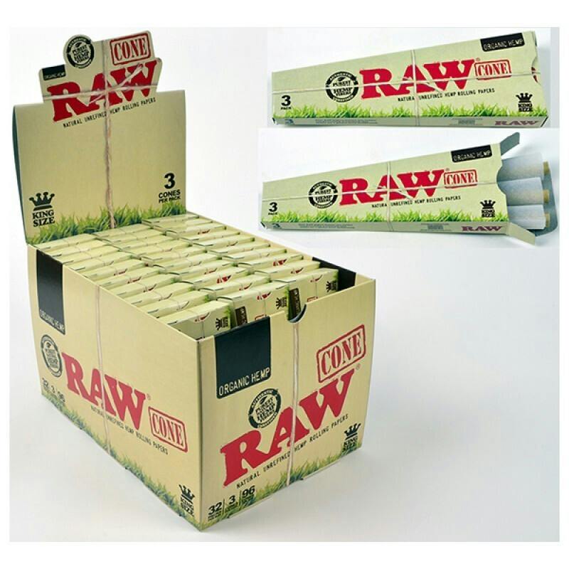 ORGANIC HEMP KING SIZE CONES 3 PACK