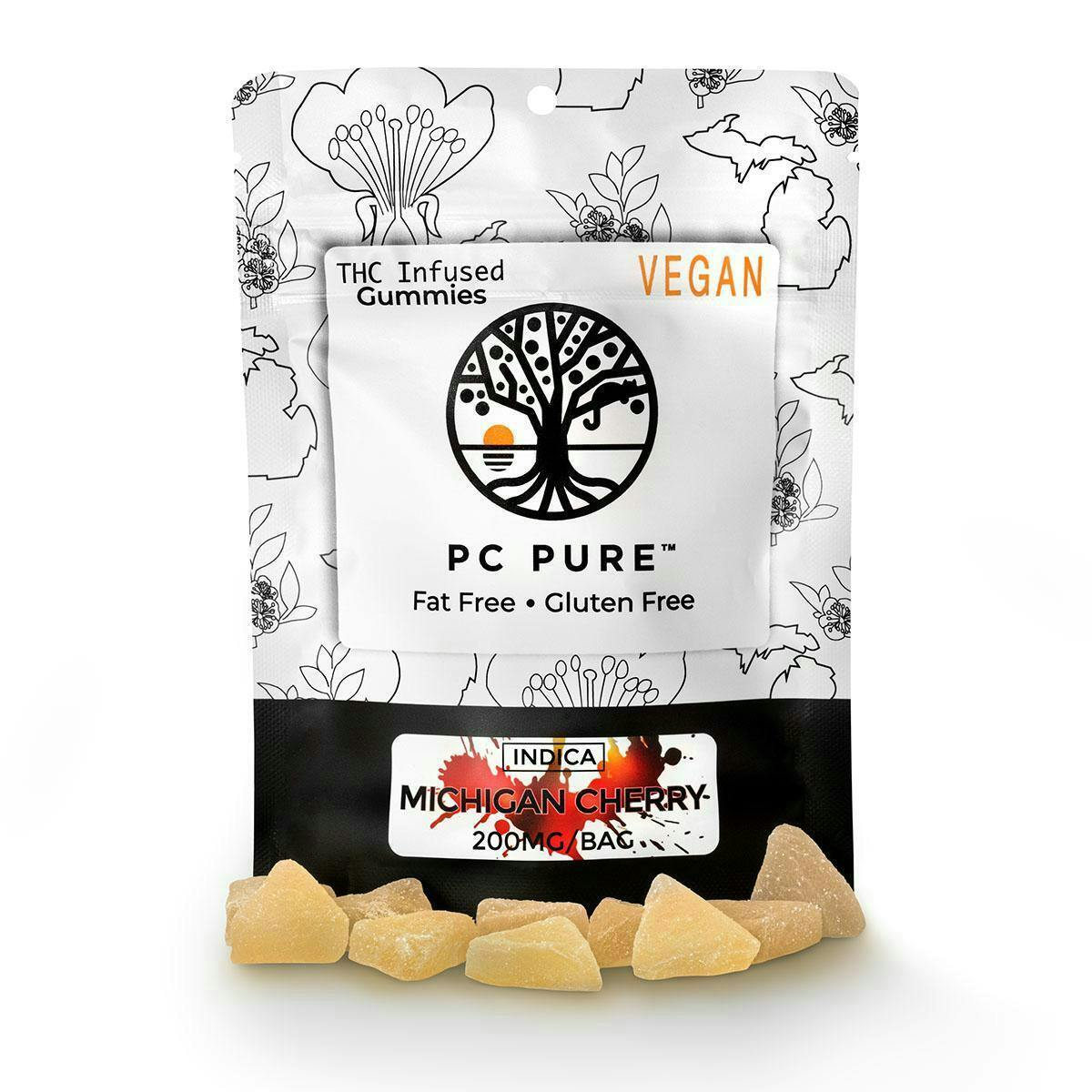 PC Pure | Michigan Cherry | 200mg | Gummies