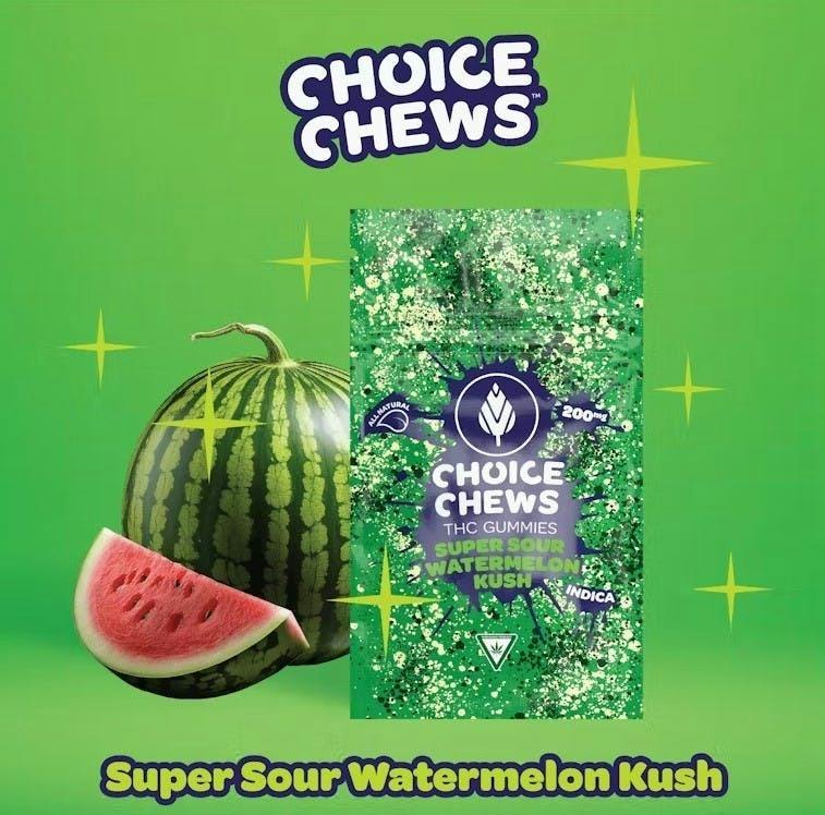 Choice | Super Sour Watermelon Kush | 200mg | Gummies