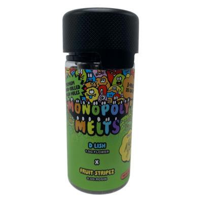 Monopoly Melts x GT x Matty B | D Lish x Fruit Stripez | 3 x 2g | Hash Rosin Donut 3 pack
